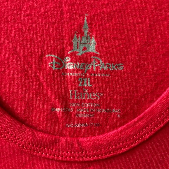 Disneyland Resort Disney Parks Muscle Tank Top Size 2XL Mens Womens Red Mickey - Picture 6 of 12